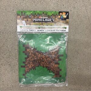 Minecraft Happy Birthday Banner - Green and Brown